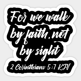 2 Corinthians 5 7 Christian Bible Verse KJV Sticker